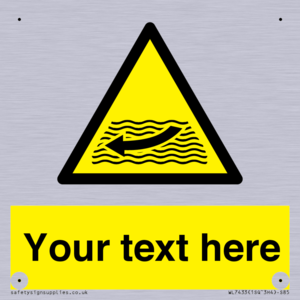 Custom Warning strong river flows